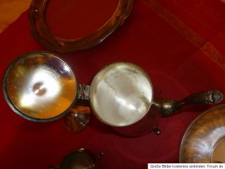 Konvolut Ver  Silber(t) Kerzenständer, Kaffee & Milch Kanne