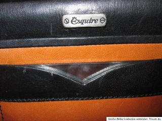 Elegante Tasche Esquire Leder Schwarz Bolso Bag Schultertasche Boho