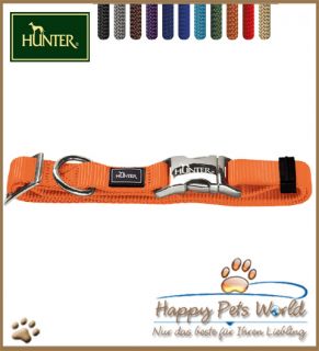 HUNTER Hundehalsband Vario Basic ALU STRONG Nylon 11 Farben & 3