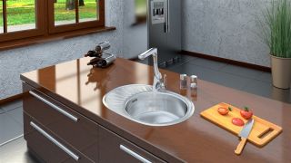 Spülbecken Küche Becken Waschen ORION Edelstahl Leinen, poliert
