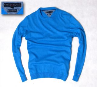 Hilfiger Sweatshirt Strick Sweater Pullover Gr.M Hellblautöne TOP 958