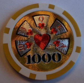 Laser Poker Chips Casino Jetons Set 50 Stück 1000 er *NEU