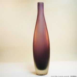 Battuto Glas Vase Murano • Carved Sommerso Art Glass • H 29 cm