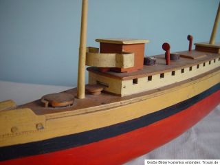 Tolles antikes Holz Schiff um 1900 ! 80 cm groß! Titanic