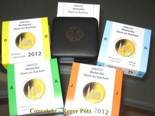 200 x 100 Euro Gold 2012 UNESCO Aachener Dom 40 Komplettsätze