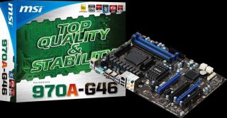 Mainboard ATX MSI 970A G46 Sockel AM3+ DDR3 SDRAM USB 3.0 Motherboard