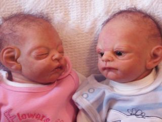 Zwillinge Reborn Rebornbaby Rebornpuppe Puppe Sammlerpuppe Margaret