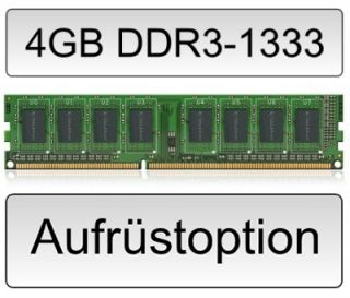 Aufrüstung 4 GB DDR3 1333 Markenmodul ##971