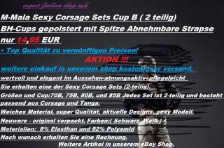 Damen Corsage SetMaria(Schwarz Weiß) Cup B  Neu