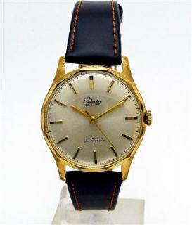 Herrenuhr Selecta de luxe Handaufzug 60er Uhr Vergoldet