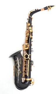 Alt Saxofon schwarz Gold Alto Saxophon Altsaxophon Black mit Koffer