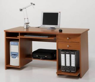 Computertisch Schreibtisch PC Tisch Bürotisch Nuss NEU