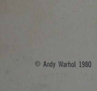 WARHOL , Andy  SERIGRAFIE handsigniert nummeriert Mildred Scheel 75