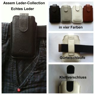 Pouch Bag Etui Cover beltcase für Alcatel OT 991 real Leather