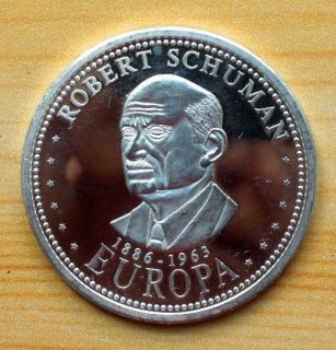 Medaille Europa Schumann , 20 Gramm 999 / 1000 Ag Feinsilber