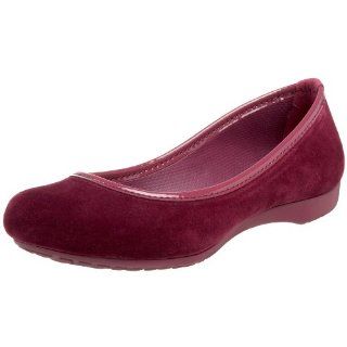 Crocs Womens Lily Winter Velvet Ballet Flat,Plum/Plum,4 M US: Shoes