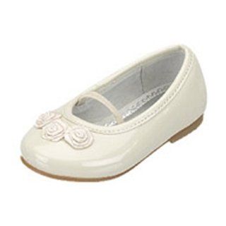 : Toddler Little Girls Ivory Rosette Dress Shoes 5T 2: IM Link: Shoes