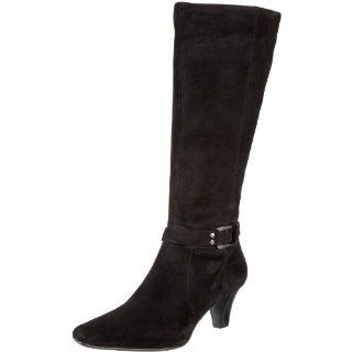 AK Anne Klein Womens Grenti Knee High Boot,Black Suede,9 M US Shoes