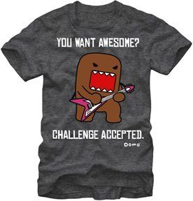 Domo Challenge Accepted Mens Tee: Clothing