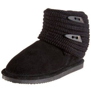 Cable Knit Boot (Little Kid/Big Kid),Black,11 M US Little Kid Shoes