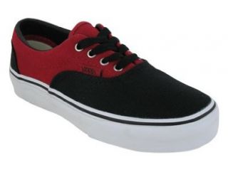  Vans Kidss VANS ERA (2 TONE) SKATE SHOES 2 (BLACK/RED) Shoes
