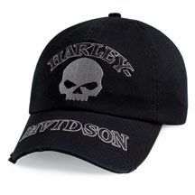 Harley Davidson® Mens Washed Skull Baseball Cap Hat