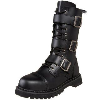 Pleaser Mens Riot 12 Buckle Boot Shoes