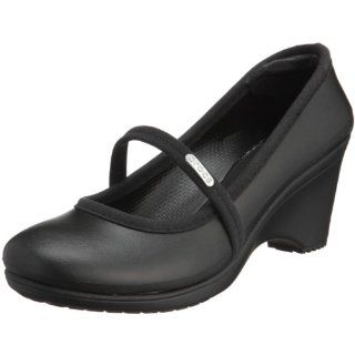 Crocs Womens Casey Wedge,Black/Black,7 M US Shoes