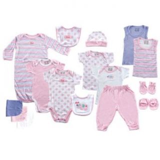 16 Piece Deluxe Layette Set, Pink: Clothing