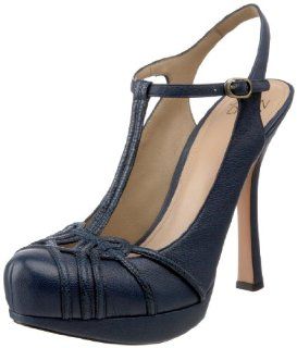 Womens Reith T Strap Pump,Dark Blue/Navy Leather,8.5 M US Shoes