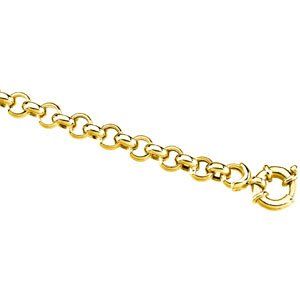 Ch523 14Ky Gold 7 Hollow Rolo Chain Jewelry