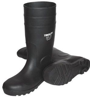 Rubber 31151   Economy Black 15 PVC Knee Boots Cleated Outsole: Shoes