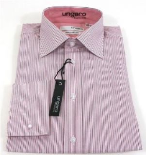 Pink Stripe French Cuff Fitted Dress Shirt   Size 15.5 34/35 Clothing