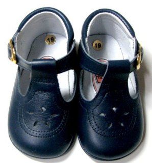 : Hedy leather blue baby shoes for boys t strap very cute (17): Shoes