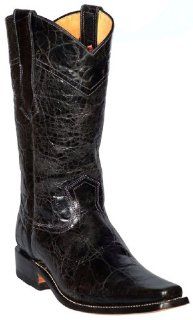 Harness Exotic Animal Leather Black Designer Square Toe 9891 Shoes