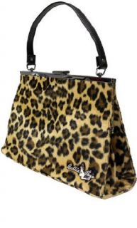 Sourpuss Bettie Page Leopard Daphne Purse Handbag