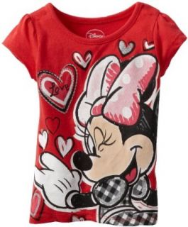 Disney Girls 2 6X Minnie Mouse Love Tee: Clothing