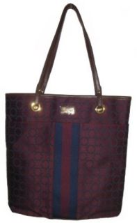 Womens Tommy Hilfiger Large Tote Handbag (Burgundy/Navy
