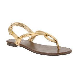  ALDO Wellnitz   Clearance Women Flat Sandals   Gold   8½: Shoes