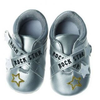 com Silly Souls Rock Star Baby Shoes, Silver, 12 18 Months Clothing