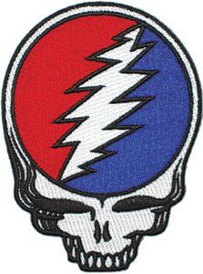 Grateful Dead Die Cut Skull Steal Your Face Embroidered