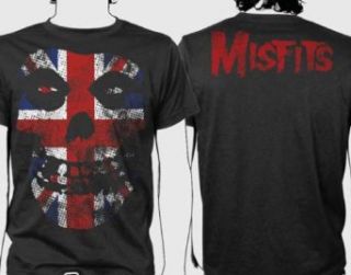 The Misfits   UNION JACK T Shirt, Medium, Vintage Black