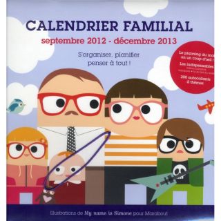 Calendrier familial « my name is Simone » 2012/  Achat / Vente