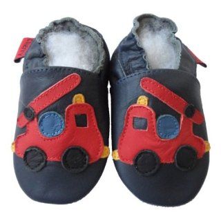 Soft Leather Baby Shoes Fire Engine 18 24 months: Shoes