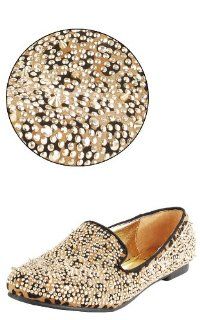 Allure Studded Spike Flat Loafers LEOPARD Shoes