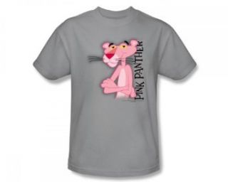 Pink Panther   Cool Cat Adult T Shirt In Silver: Clothing
