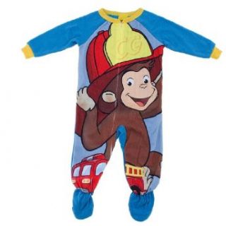 Curious George Fire Hat Footed Pajamas for Toddlers and
