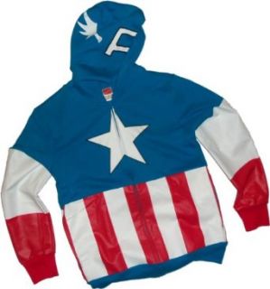 Captain America Costume    Marvel Hoodie Zipper Fleece