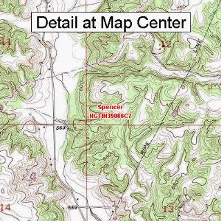 USGS Topographic Quadrangle Map   Spencer, Indiana (Folded