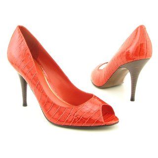 Lauren Size 9 B Womens Orange PATENT CROC BRILEY Classic Pumps Shoes